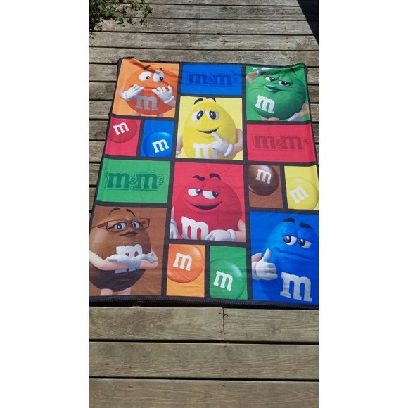 Bright Colored M&M Characters Fleece Throw 42" x 64" from M&M World - Picture 2 of 6